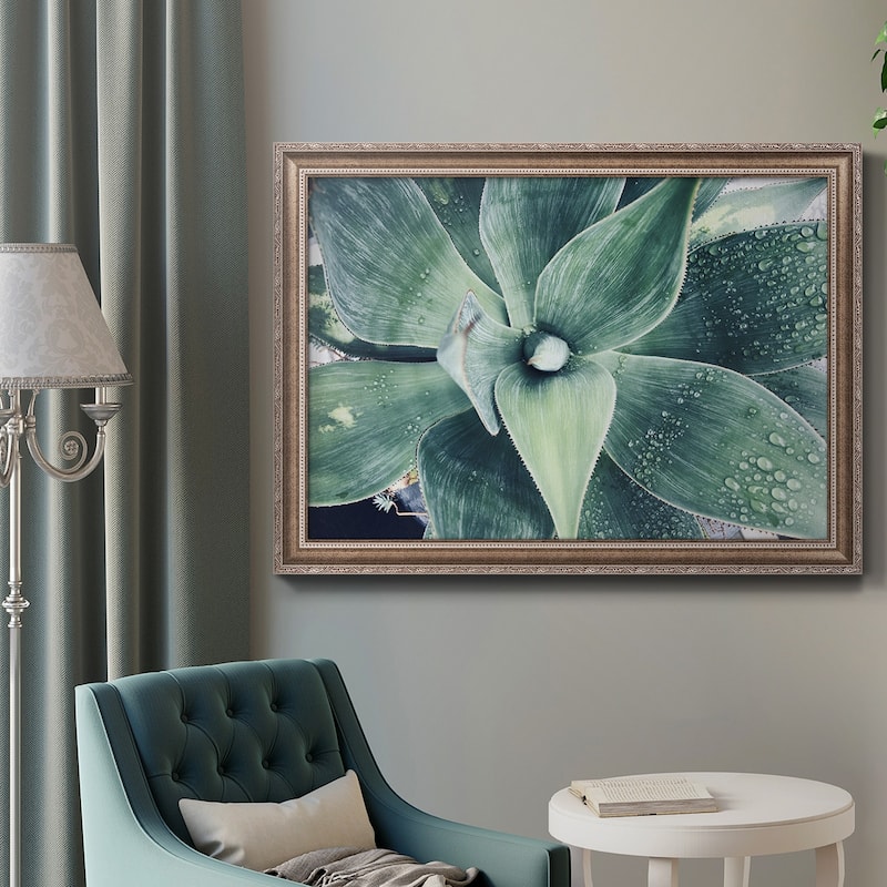 Green Tropical Succulent VIII Premium Framed Canvas- Ready to Hang