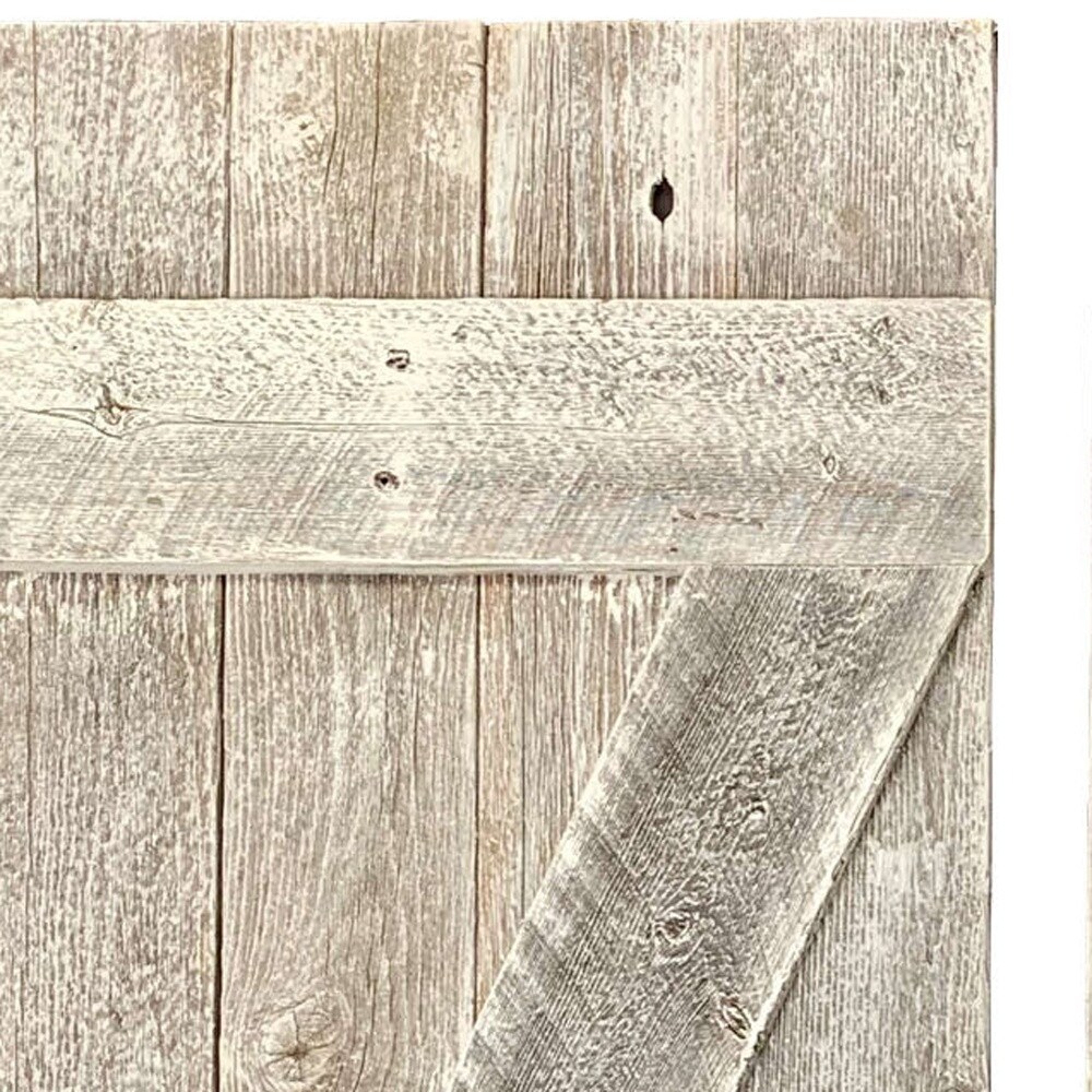 Set Of Two Rustic Weathered Grey Wood Decorative Window Shutters Set Of Two Rustic Weathered Grey Wood Decorative Window Shutters