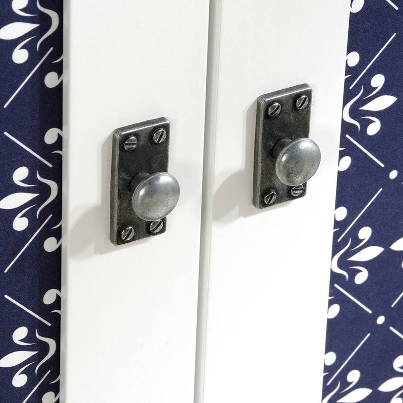 Engineered Wood Coastal Elegant library bookcase, White - 29.29"W x 13.98"D x 71.5"H