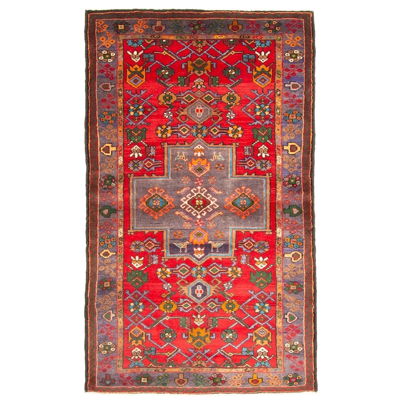 ECARPETGALLERY Hand-knotted Andelz Red Wool Rug - 4'1 x 6'10