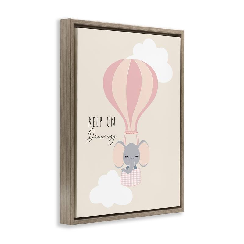Stupell Inspiring Keep On Dreaming Framed Floater Canvas Wall Art Design By Chen Alyesh