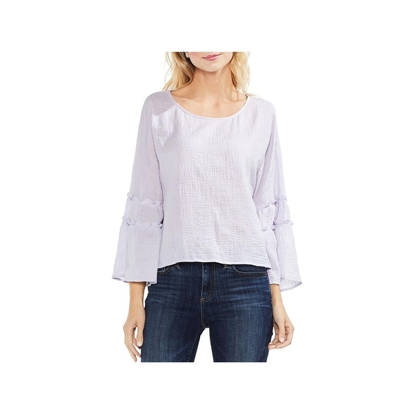 Vince Camuto Womens Blouse Crinkle Pleated