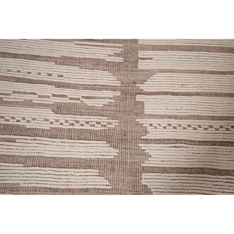 Moroccan Large Abstract Area Rug Handmade Wool Carpet - 9'9"x 14'7"