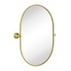 preview thumbnail 10 of 24, TEHOME Elysian Farmhouse Oval Pivot Metal Wall Mirror - 20'' x 30''