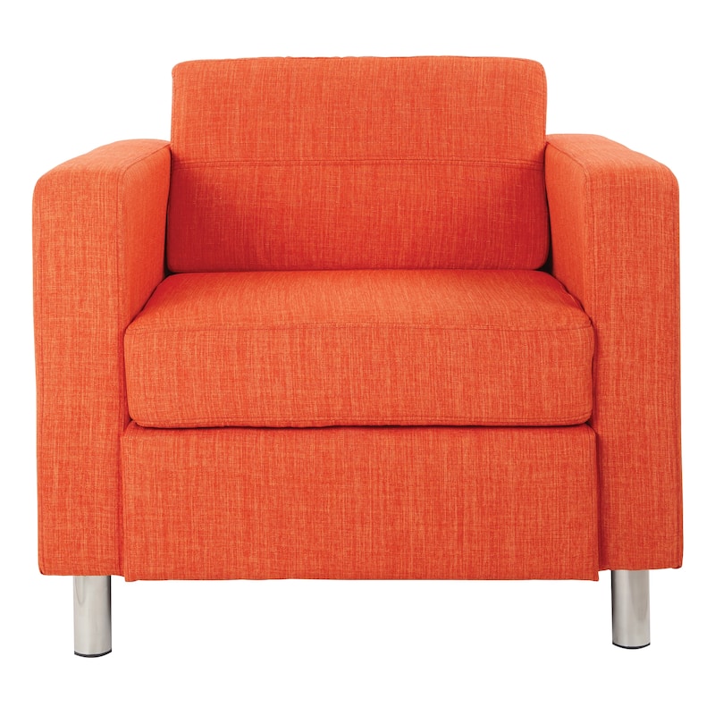 Pacific Arm Accent Chair with Chrome Legs