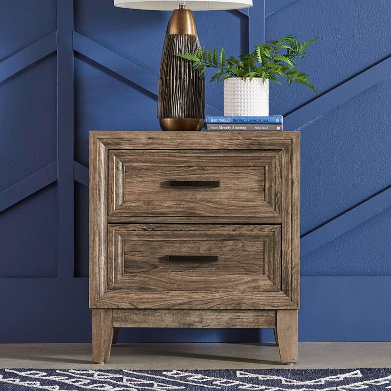 Ridgecrest Cobblestone 2 Drawer Night Stand - 2-drawer