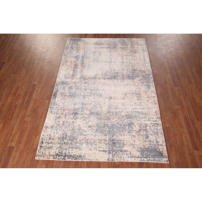 Abstract Modern Area Rug Hand-Knotted Wool Carpet - 5'0"x 7'11"