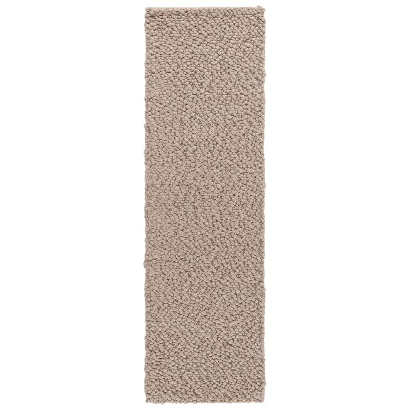 SAFAVIEH Handmade Natura Seita Transitional Wool Rug - 2'3" x 8' Runner - Taupe