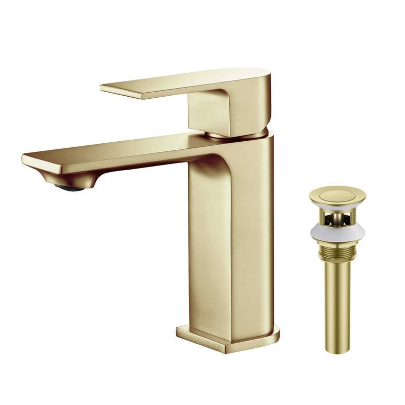 Lead-free Solid Brass Single Handle Bathroom Vanity Faucet with Hose