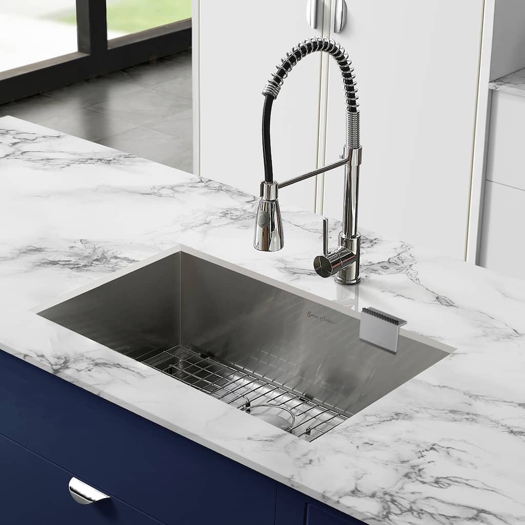Tourner 27 x 19 Stainless Steel, Single Basin, Undermount Kitchen Sink