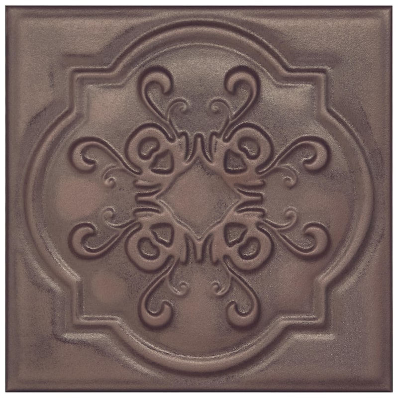 Merola Tile Ritz Metallo Copper 7-7/8" x 7-7/8" Ceramic Wall Tile