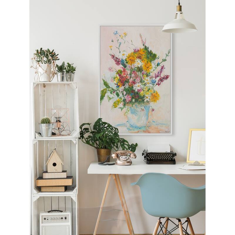 Winners Never Quit Floater Framed Print on Canvas