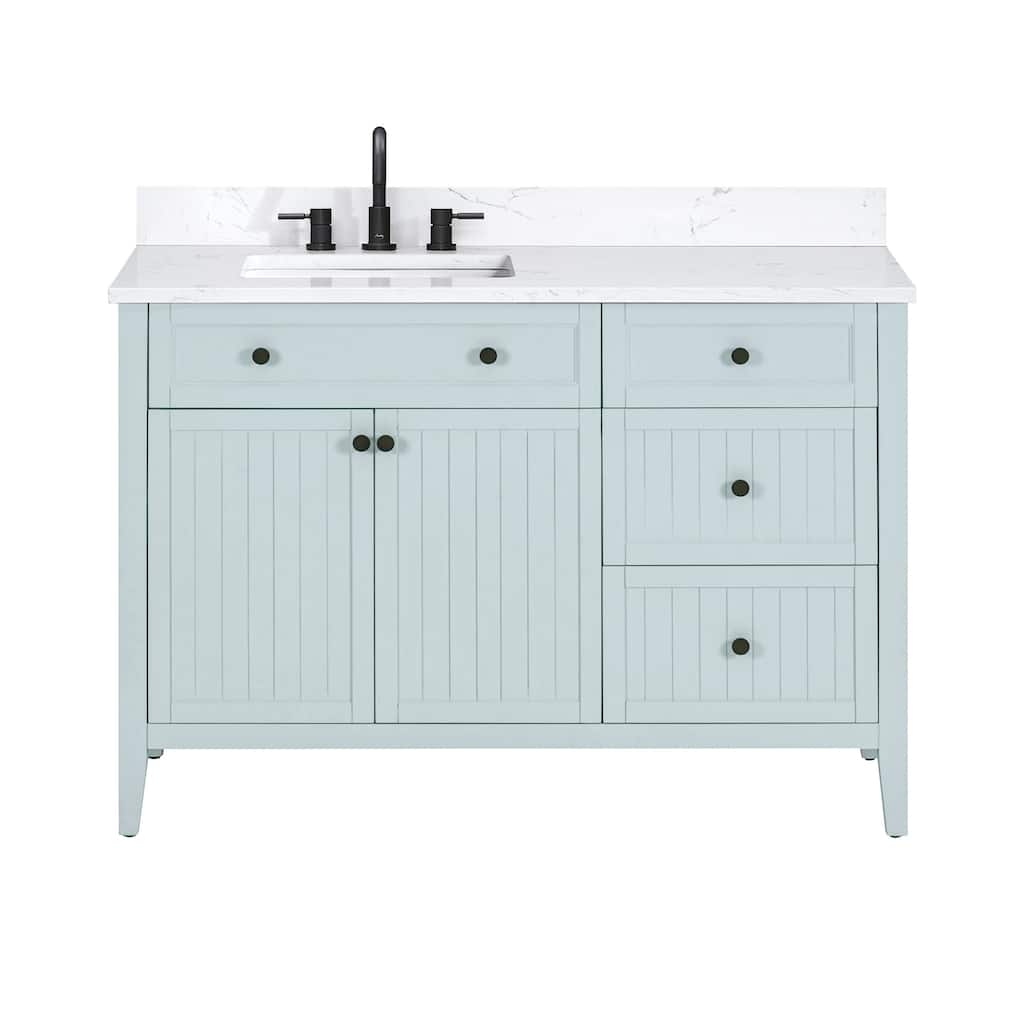 Avanity LAYLA-VS49-E Layla 48" Free Standing Single Basin Vanity Set - Ice Blue