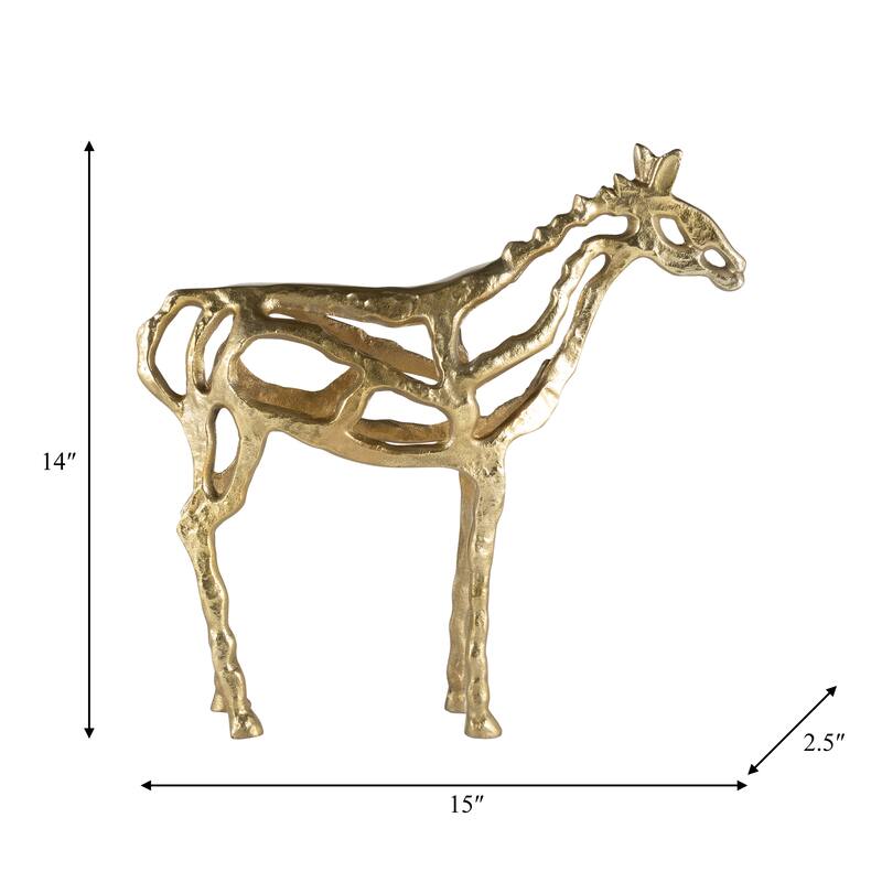 Sagebrook Home Metal Horse Illusion Sculpture - 15" x 4" x 14"