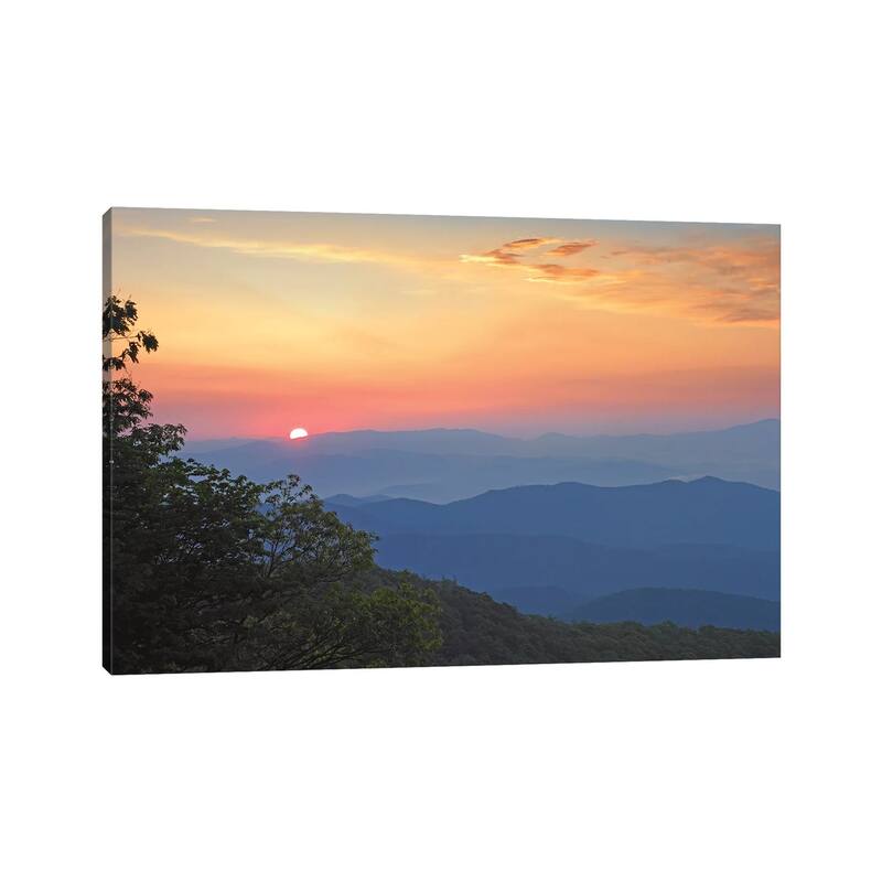 iCanvas "Sunset Over The Pisgah National Forest From The Blue Ridge Parkway, North Carolina I" by Tim Fitzharris Canvas Print