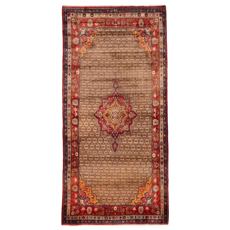 ECARPETGALLERY Hand-knotted Anadol Vintage Brown Wool Rug - 4'11 x 10'3