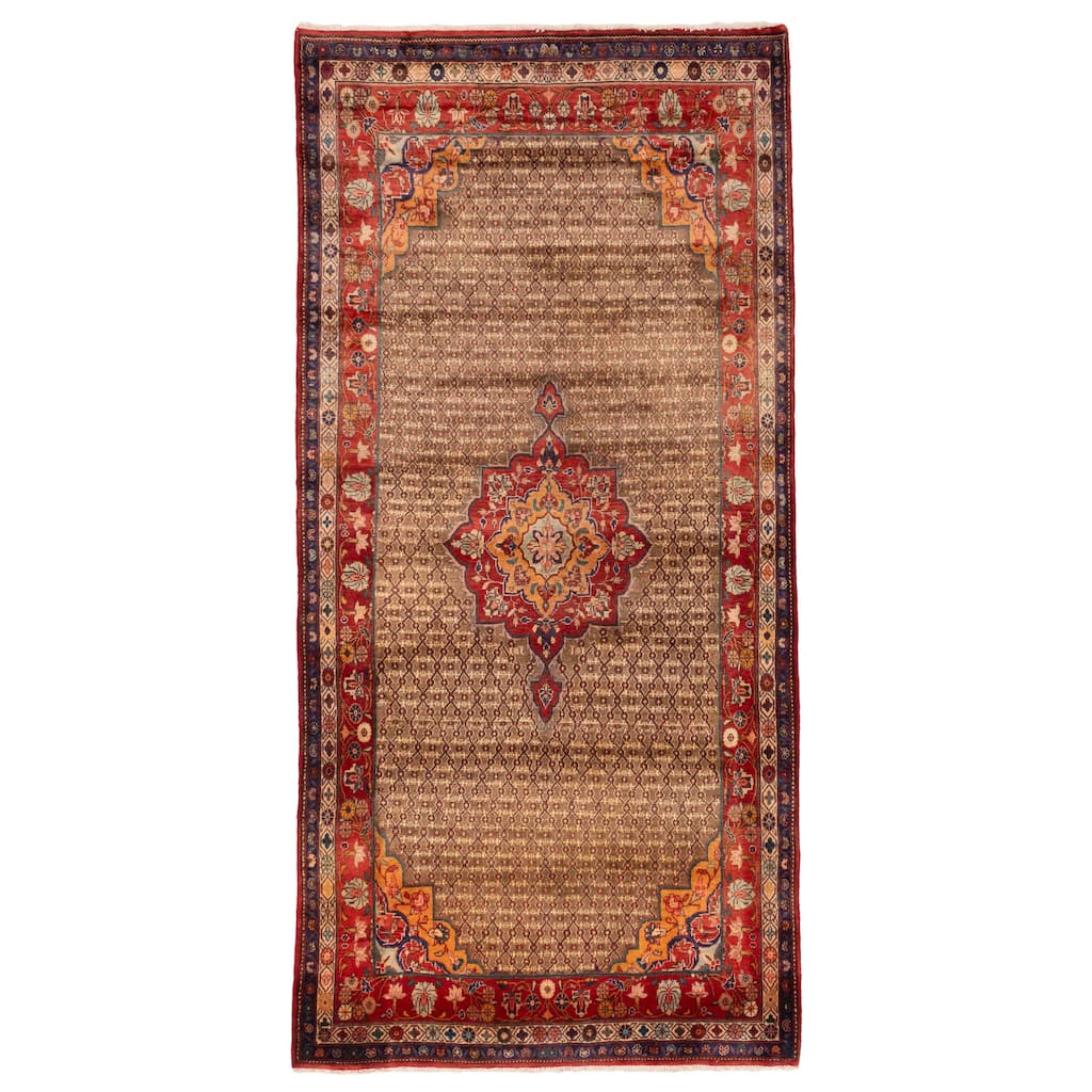 ECARPETGALLERY Hand-knotted Anadol Vintage Brown Wool Rug - 4'11 x 10'3