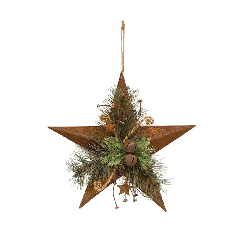 Rusty Metal Woodland Pine Star
