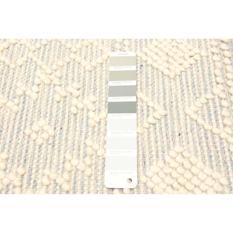 ECARPETGALLERY Braid weave Sienna Grey Wool Rug - 5'1 x 7'9