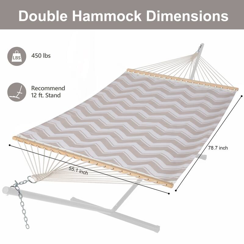 2 Person Quick Dry Hammock with Spreader Bar