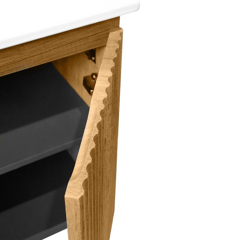 30inch Folding Wall Cabinet With Creamic Sink- Patented 1-Minute Install, Space-Saving & Easy Assemble