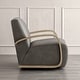 preview thumbnail 26 of 47, Eli Swivel Accent Chair with U-Shaped Wood Arm