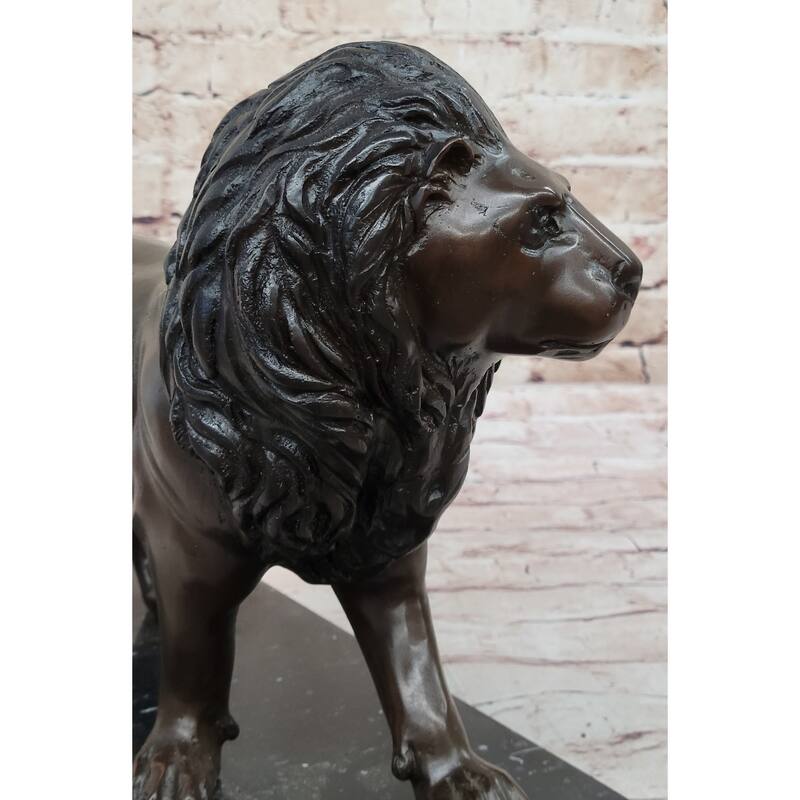 Hot Cast Bronze Hunting Lion Puma Lioness Jungle Safari Statue Sculpture Figurine