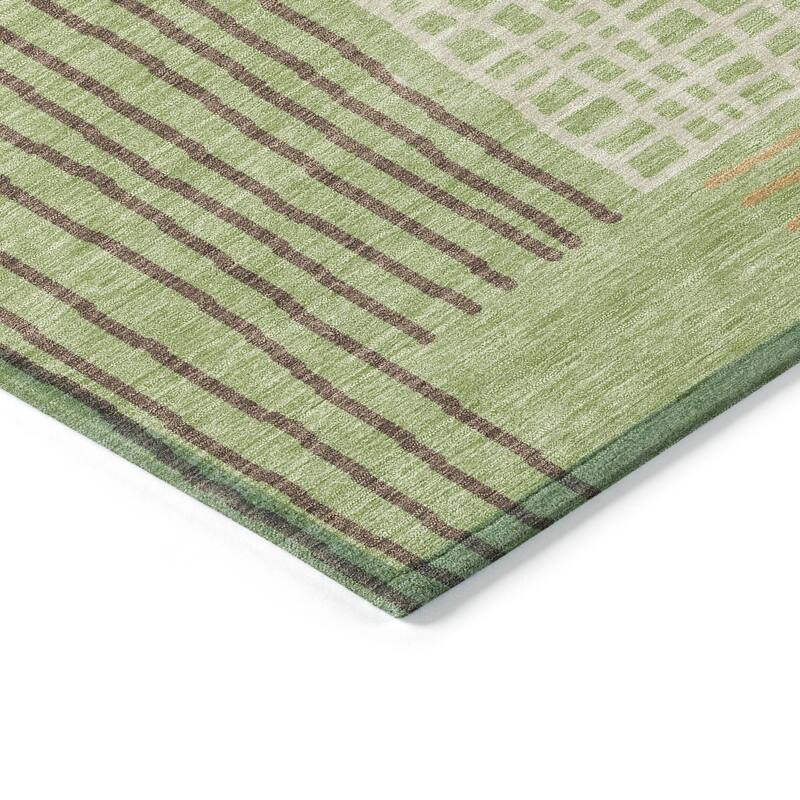 Machine Washable Indoor/ Outdoor Casual Contemporary Chantille Rug