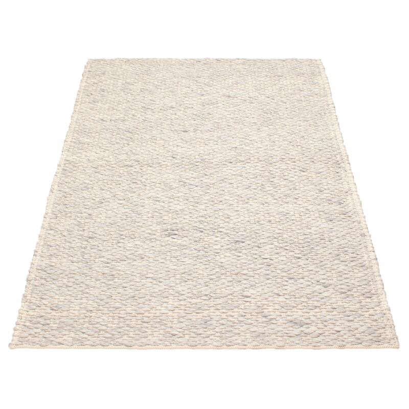 ECARPETGALLERY Braid weave Sienna Grey Wool Rug - 5'1 x 8'2