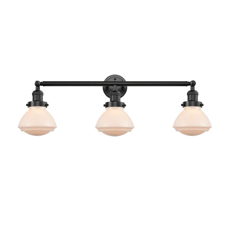Innovations Lighting Olean 3 Light 31" Wide Bathroom Vanity Light - Oil Rubbed Bronze / Matte White