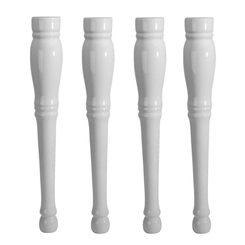 Console Sink Legs Wood Spindle Birch Glaze White Renovators Supply