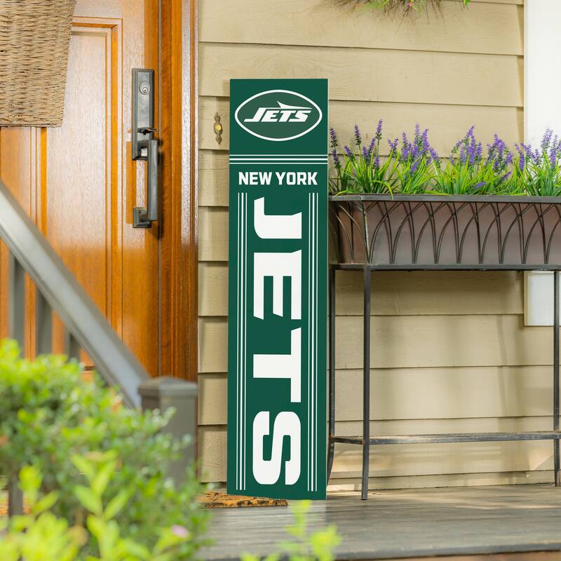 47" Double Sided Seasonal Porch Leaner, New York Jets - 47" x 11.25"