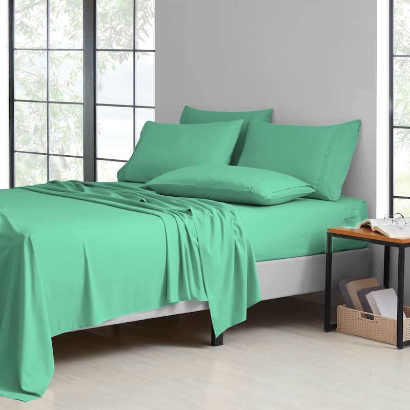 Rayon from Bamboo 6-Piece Luxury Sheet Set - Queen - Evergreen