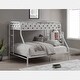 preview thumbnail 6 of 4, Metal Twin XL/Queen Bunk Bed with Ladders, Black