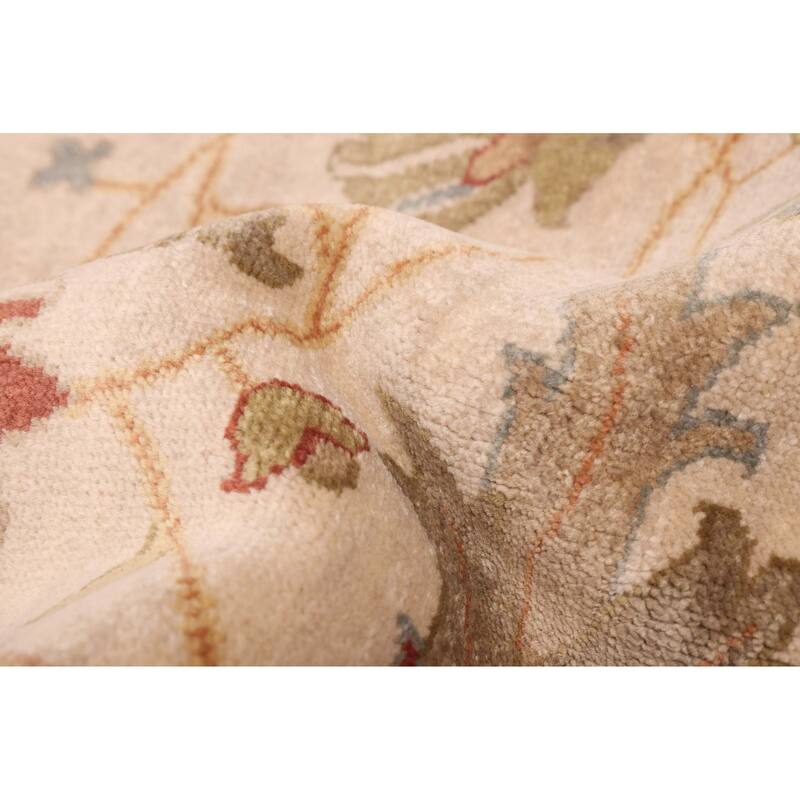 ECARPETGALLERY Hand-knotted Jules Serapi Beige, Ivory Wool Rug - 8'11 x 11'11