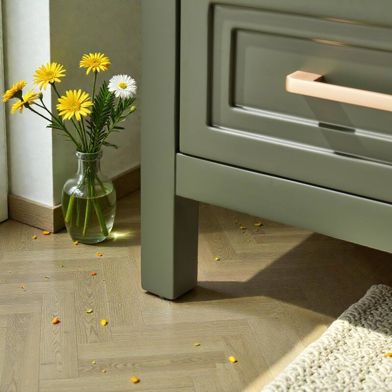 18" Fully Assembled Freestanding Bathroom Vanity with Top, Solid Wood Cabinet & Soft-Close Door and Drawer Design