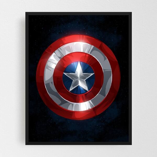 Shop Avengers Captain America Circles Framed Wall Art Print Overstock 31461796