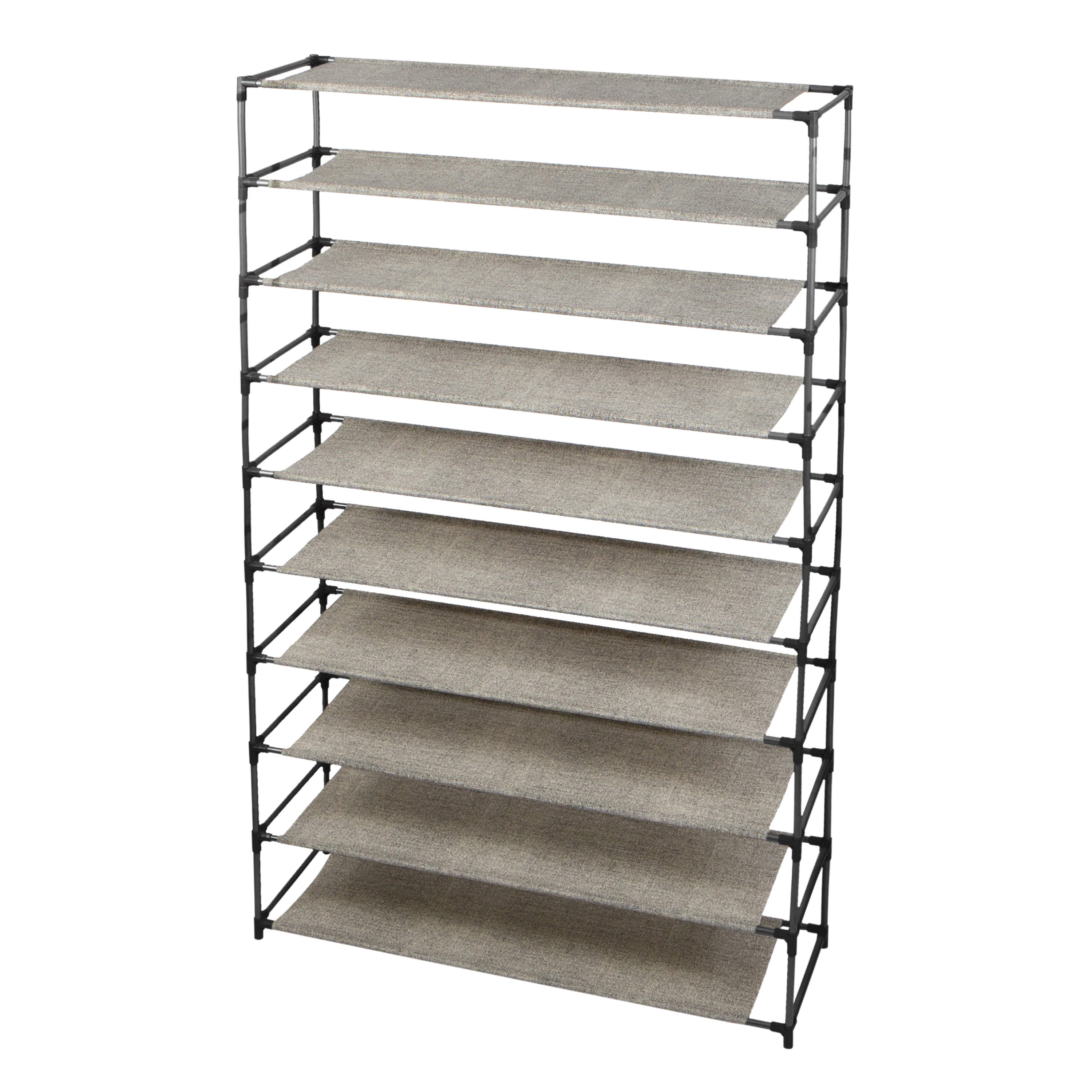 10-Tier Shoe Rack 50 Pair Wall Bench Shelf Closet Organizer Storage Box Stand 