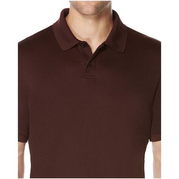 Shop Perry Ellis Travel Luxe Performance Polo Shirt Port Burgundy
