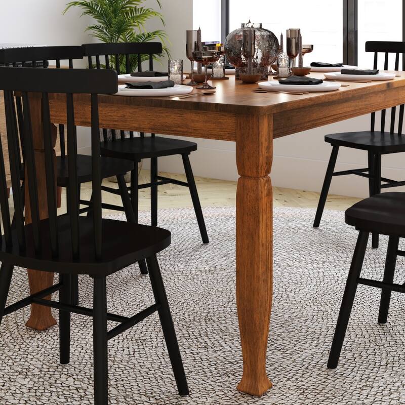 Classic Wood Dining Table with Decorative Sculpted Legs