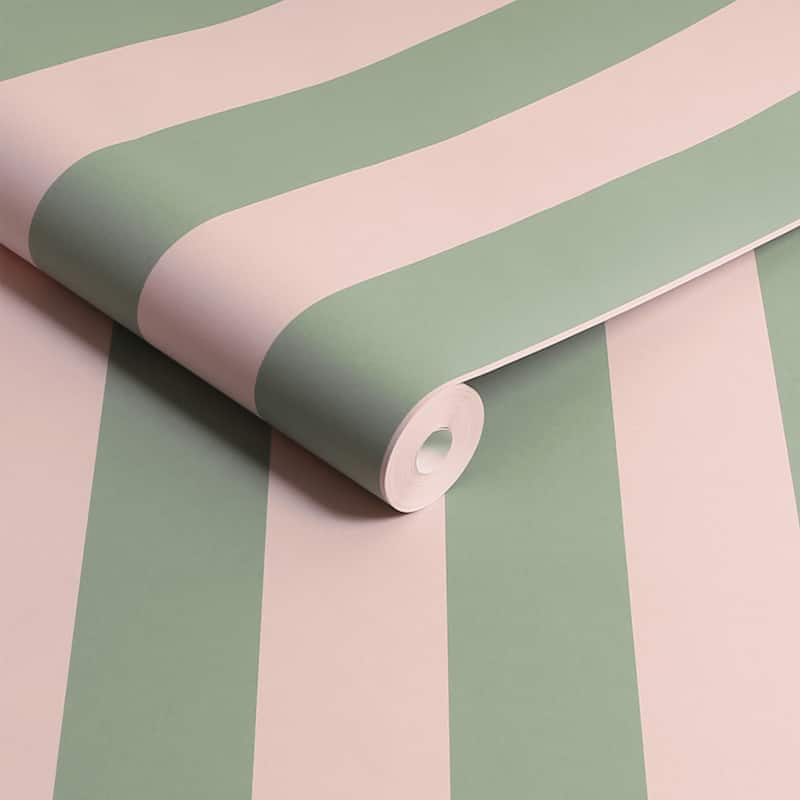 Cath Kidston Canopy Stripe Green & Pink