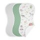 preview thumbnail 1 of 4, Sweet Jojo Designs Farm Animals Absorbent Burp Cloths 3 Pack Set Grey Red Black and White Watercolor Farmhouse Gender Neutral