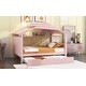 preview thumbnail 20 of 31, Full Size Solid Wood House Bed with Trundle and Storage for for Kids, Boys and Girls