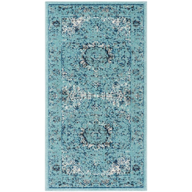 SAFAVIEH Evoke Annabel Vintage Shabby Chic Oriental Rug - 2'2" x 4' - Light Blue/Light Blue
