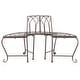 preview thumbnail 29 of 41, SAFAVIEH Abia Victorian Wrought Iron 50-inch Outdoor Tree Bench. - 50 in. W x 24 in. D x 31 in. H