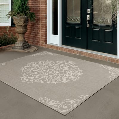 Vista Home Palmetto Center Medallion Indoor/ Outdoor Area Rug