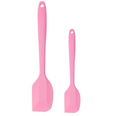 Silicone 2 Pcs Heat Resistant Rubber Turner Non Stick Spatula Set