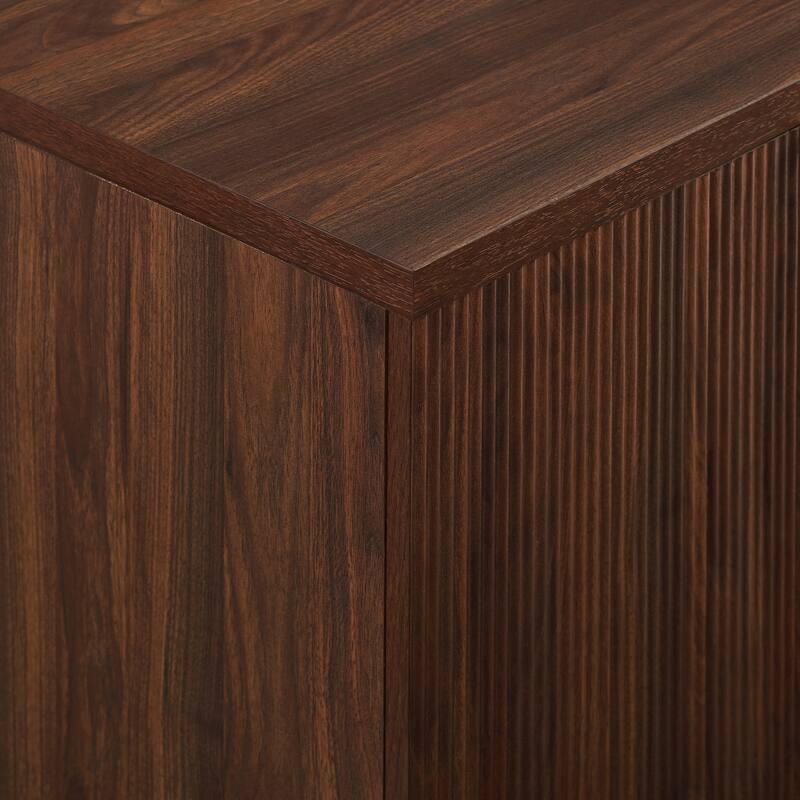 Middlebrook Minimal Fluted Four-Door Buffet Sideboard