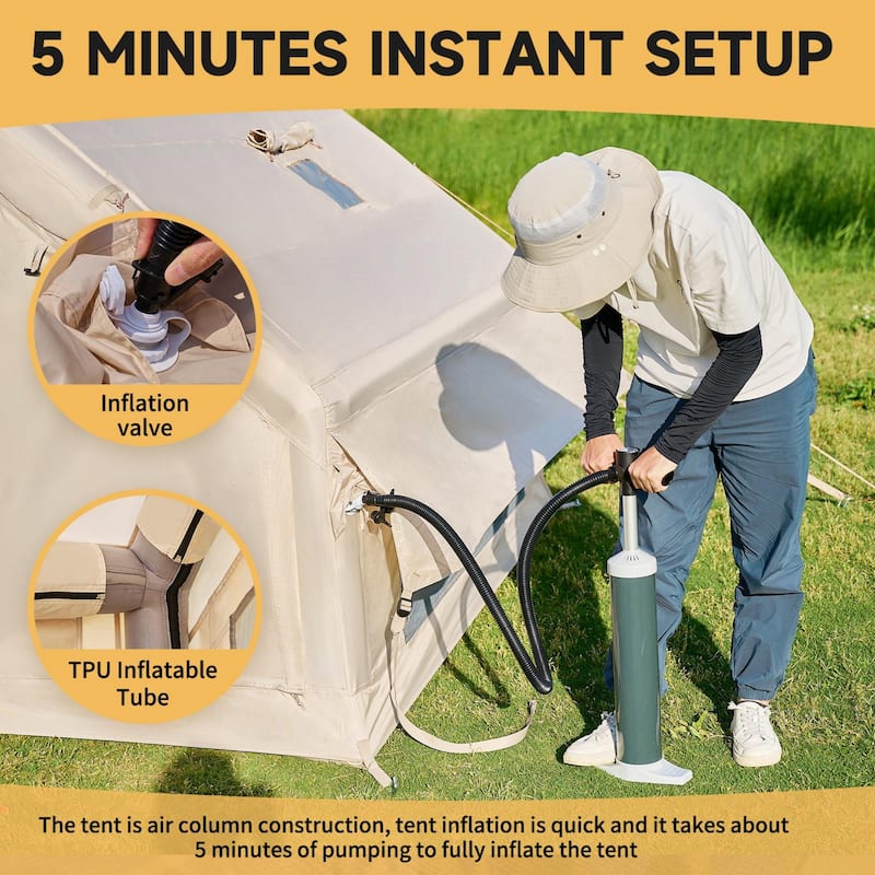 DoCred Inflatable Tent with Pump, Extra Large Inflatable House Tents