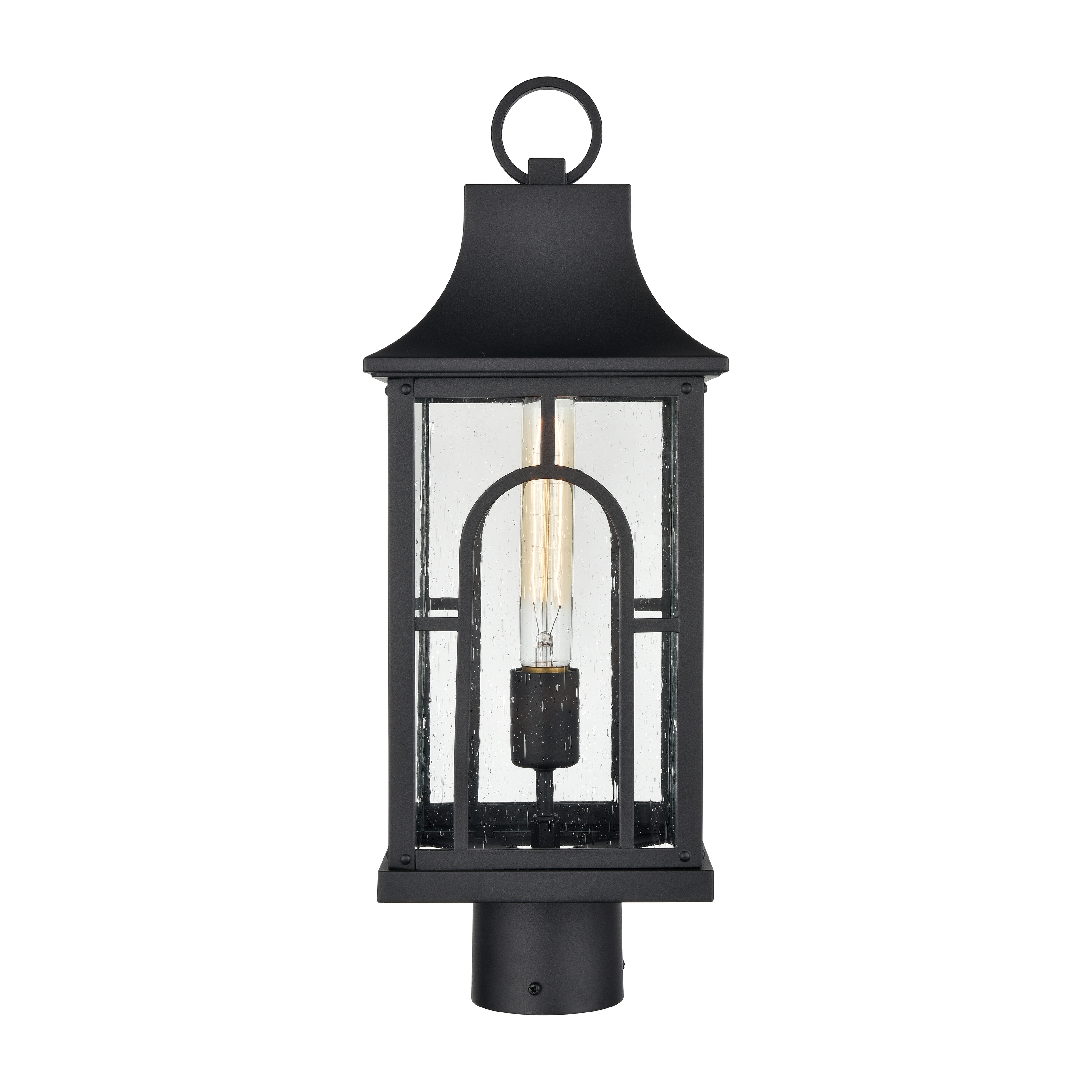 Triumph 19.75'' High 1-Light Outdoor Post Light - Textured Black - 19.75 inch H